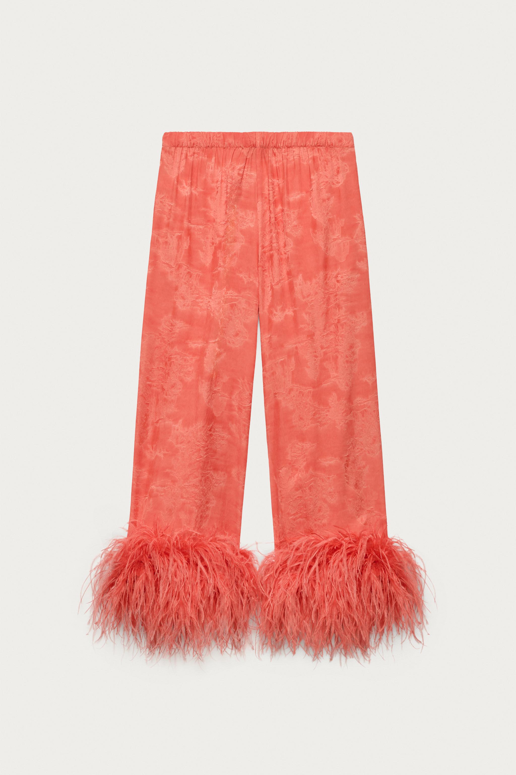 FEATHER PANTS MARISA BERENSON X ZARA
